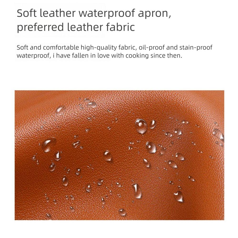 Creative PU Baking Cooking Aprons Solid Color Sleeveless Apron Antipollution Waterproof Workwear Housework