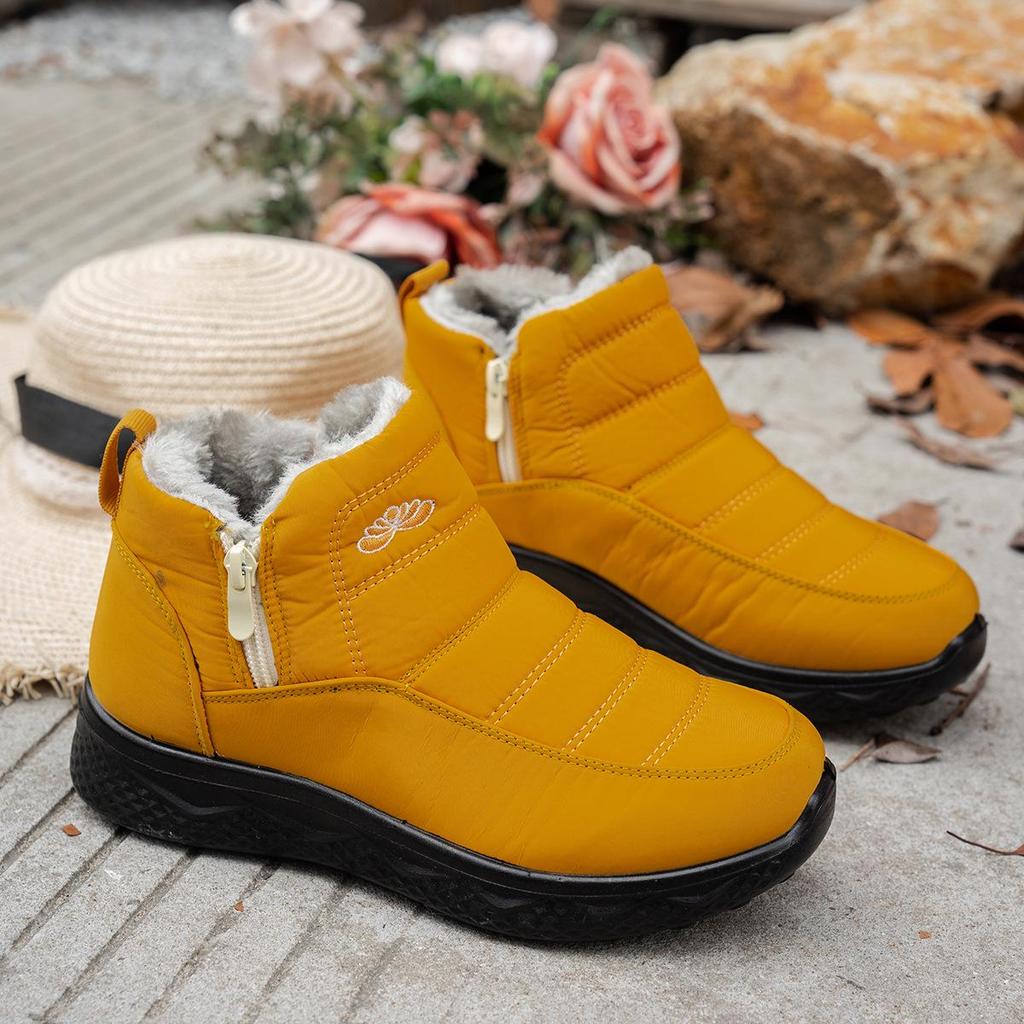 Women's 2025 Winter Snow Boots, Velvet-Lined, Large Size Unisex Warm Cotton Boots