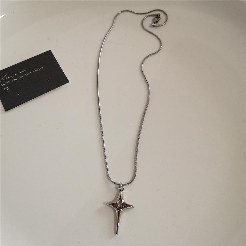 Cross Heart Red Stone Hand Bone Pendants Choker Chain Necklace Ins Punk Goth Charm Korean Men Women Y2K EMO Accessories Jewelry