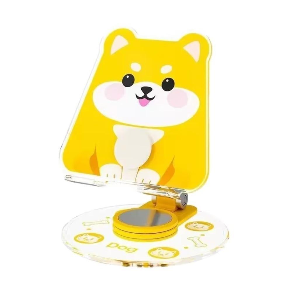 Acrylic Animal Phone Stand 360° Rotatable Phone Bracket Universal Cell Phone Holder Home Office