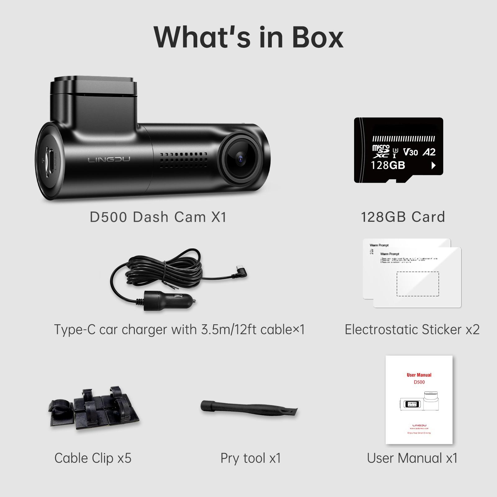 

Автомобільний відеореєстратор 4K Front Dash Cam LINGDU D500 з Wi-Fi GPS Night Vision WDR 24H Parking Mode