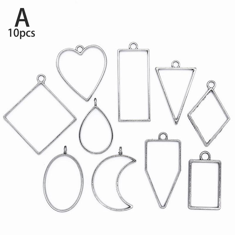 

10/11 шт., металлические геометрические полые рамки, рамки, формы для УФ-форм для эпоксидной смолы as the picture