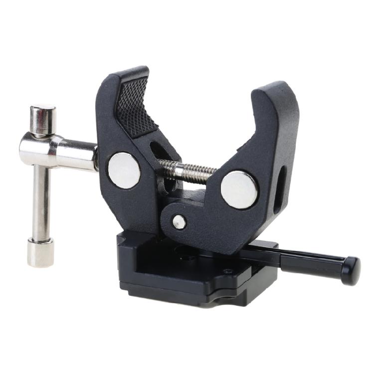V Clamp with Metal Handle, Adjustable Claw Clamp for Tripods and Light Stand Attachments