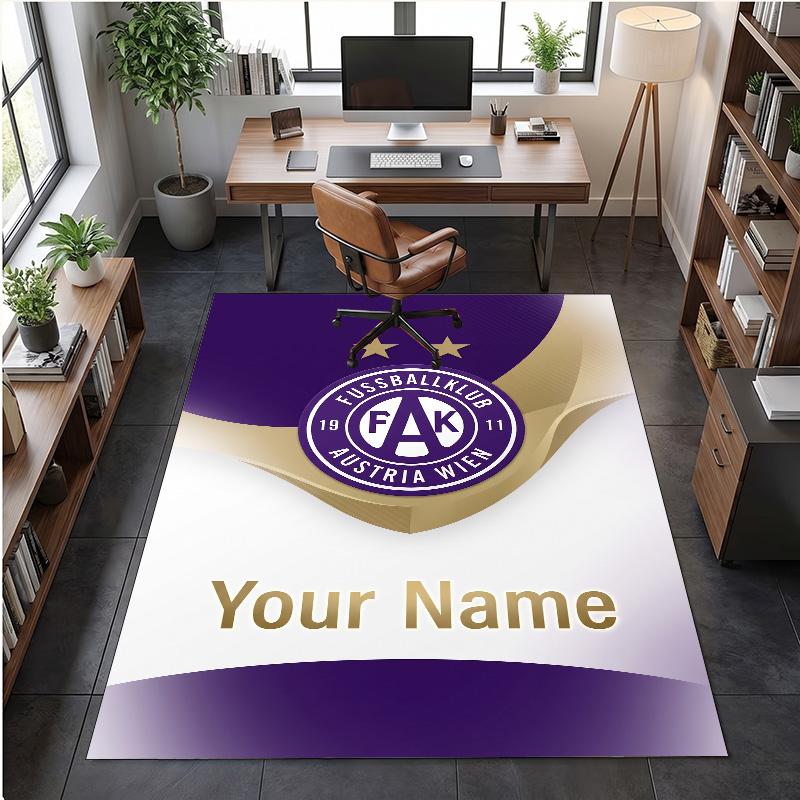 Crystal Velvet Rug Austria Wien FC Print Custom Name Text Floor Mat Home Decor