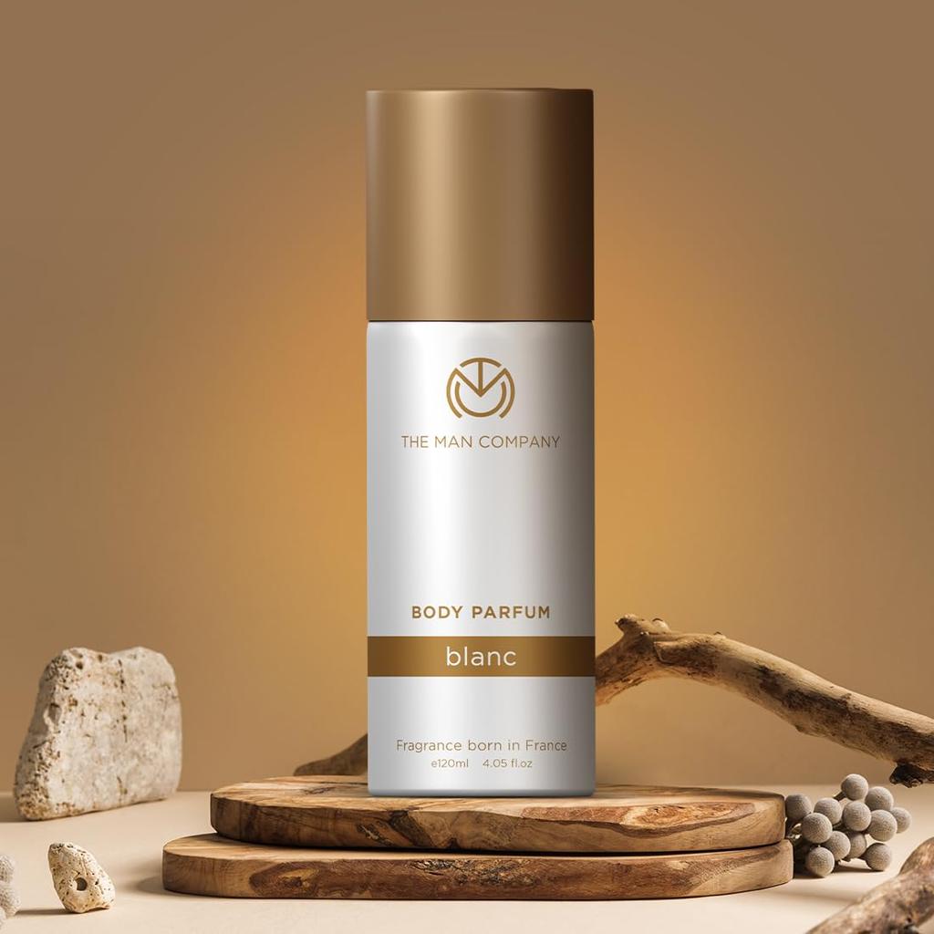 The Man Company Blanc Perfume for Men - 120ml | Premium Luxury Long-Lasting Fragrance Spray | No Gas Deodorant for Men | Gift for him