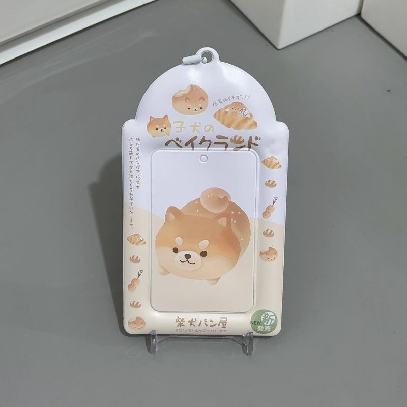 Kawaii Kanin PVC Fotoram för 3 tums Kpop Idol Kort Hållare Polaroid Fotokort Fickor ID-kort Skyddsfodral Väska Hänge