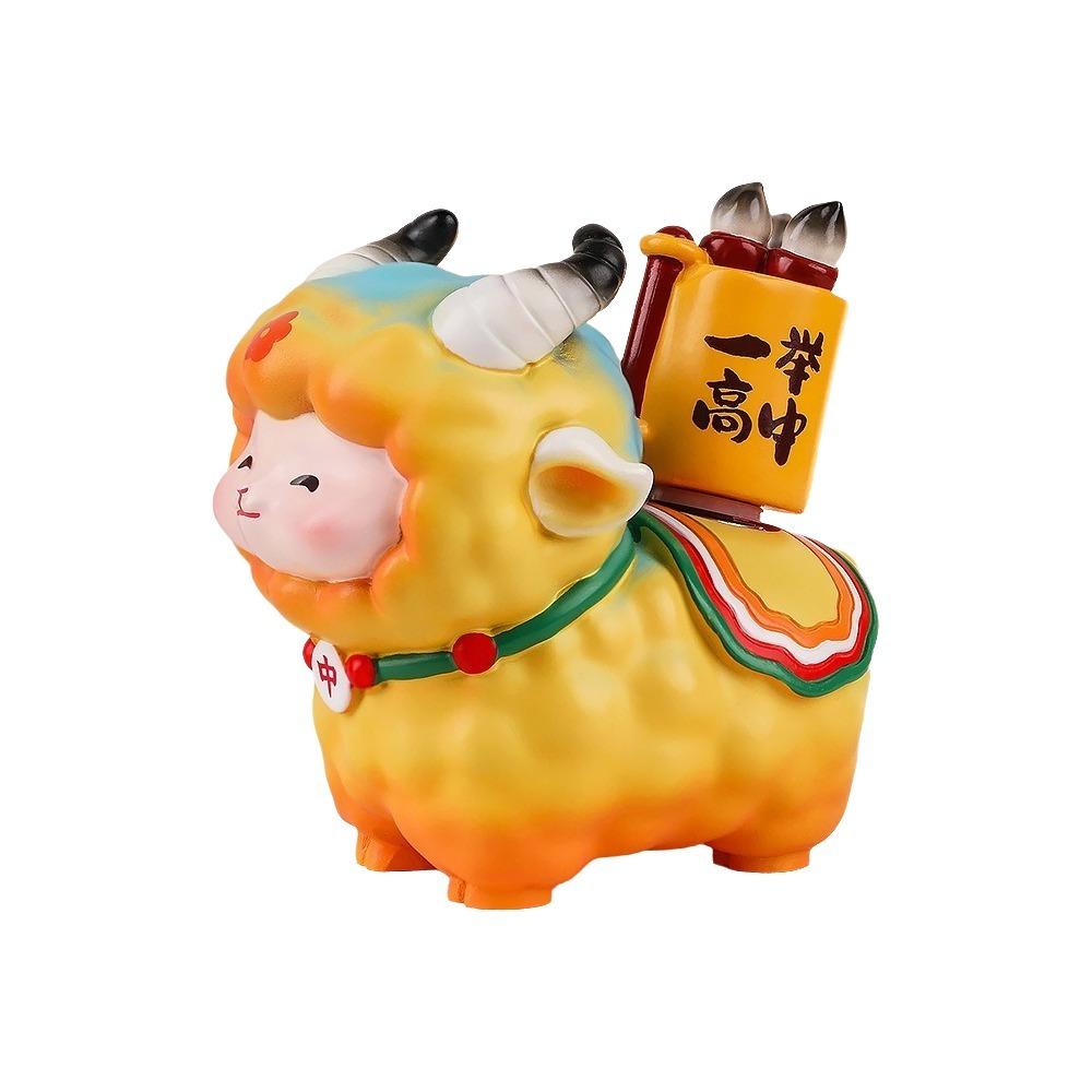 Chinese Style Sheep Desktop Ornament Kawaii Fortune Sheep Figure Desktop Decor