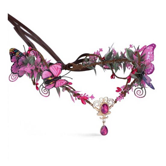 Yousheng Elf Wings Performance Props with Hanging Tassels 3D Plant Decorations Forest Fairy Costume Accessories