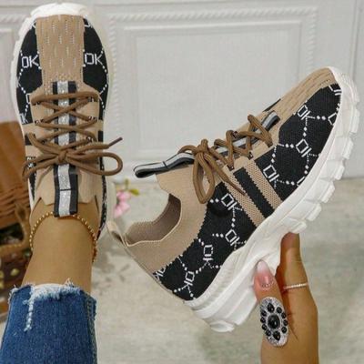 Modieuze Casual Schoenen met Dikke Zool en Verhoogde Zool voor Dames Nieuwe Plus Maat 43 Damesschoenen Retro Gemengde Kleuren Sneakers Dames Zapatos 2025