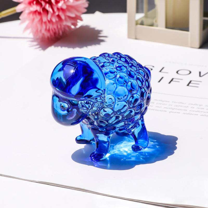 Křišťálová figurka ovce 2027 Znamení zvěrokruhu ovce Soška Domácí Stolní Knihovna Kancelářská Dekorace Ovčí dekorace Feng Shui Přineste štěstí