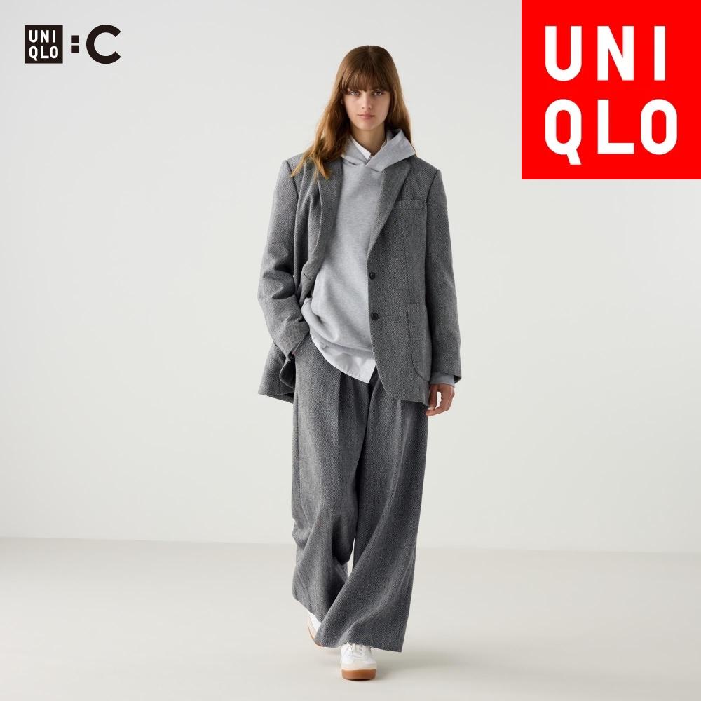

Широкие брюки Uniqlo Tweed Tuck можно заправить 08 DARK GRAY/WOMEN 58
