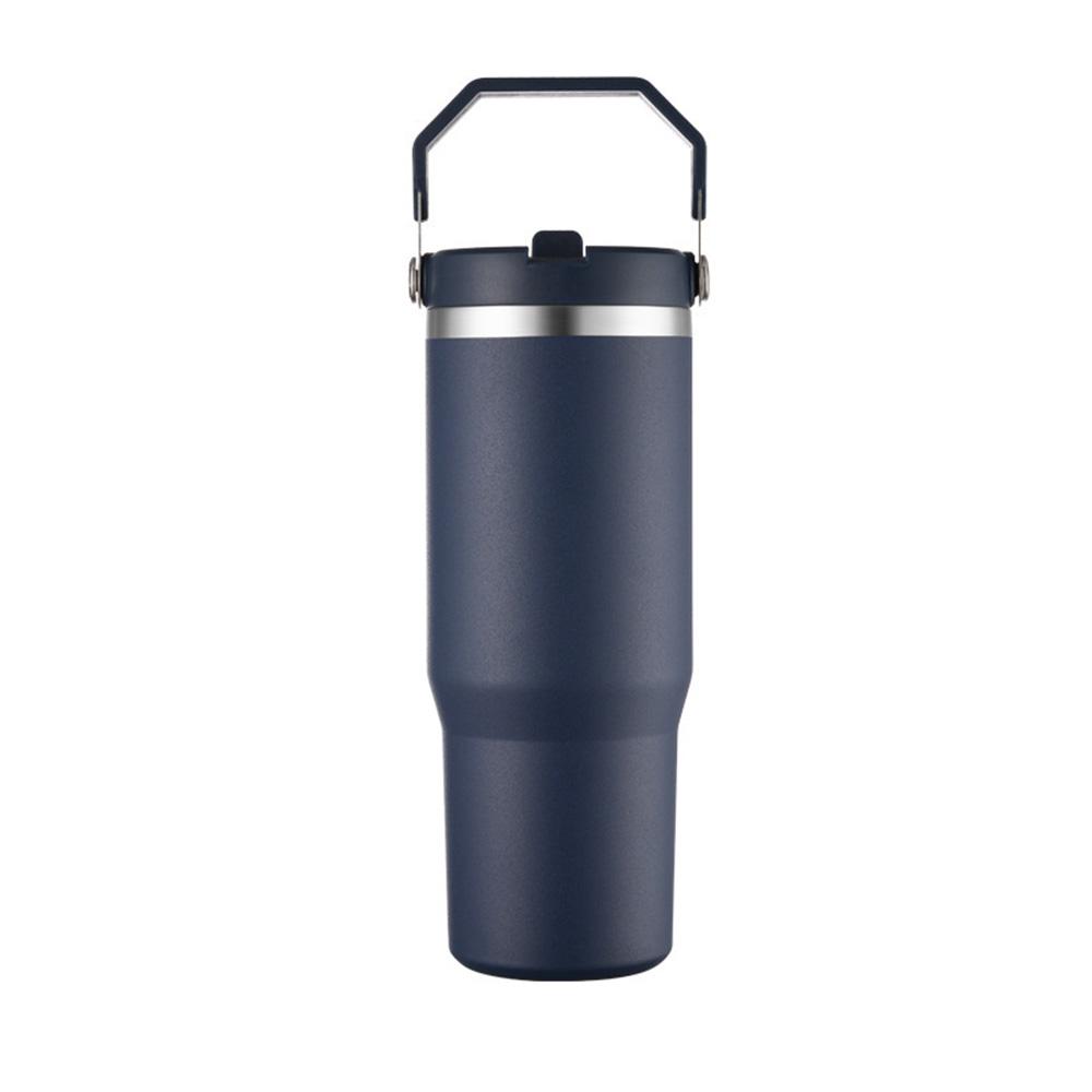 Leakproof Insulated Cup 30oz Large Capacity Water Bottle with Handle/Straw Colorful Tumbler Gift for Travel Car Office Workout