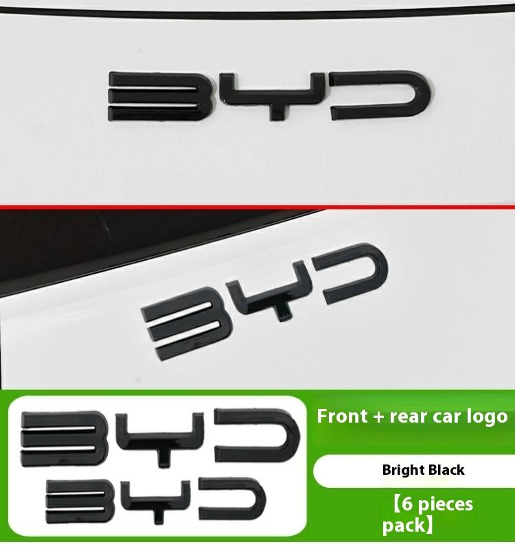For BYD Seagull Byd Dolphin Surf Dolphin Mini 2023-2025 Blackened Car Logo Modification Black Car Badge Sticker Decoration