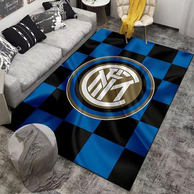Inter Milan Blue Black Carpet Suitable As a Non-slip Mat for the Living Room or Bedroom Sofa