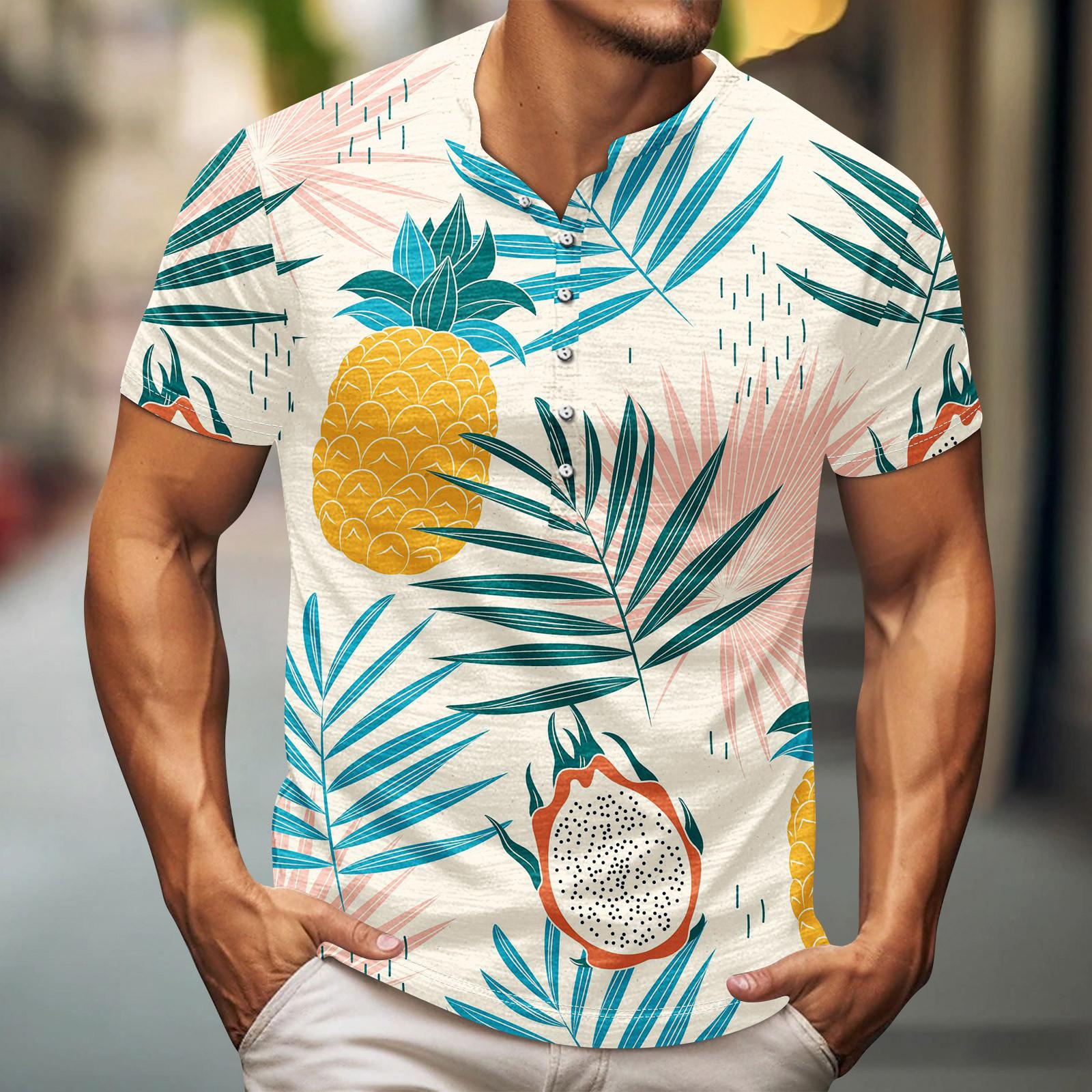 

Мужская футболка с принтом на открытом воздухе, свободный топ с длинными рукавами на пуговицах в стиле ретро M оранжевый