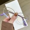 Metal Thin Frame Clear Lens Glasses Women Men Fashion Non-Prescription Decorative Optical Eyewear