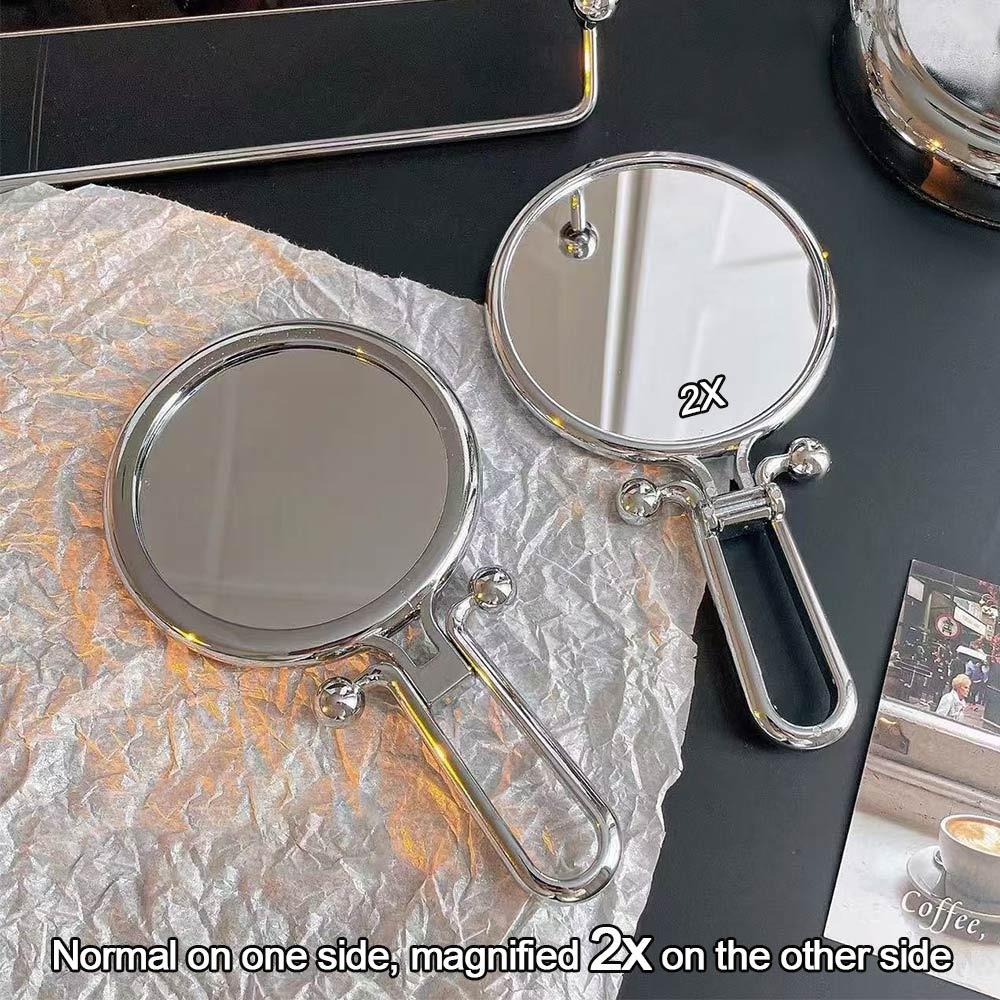 

Round Shape Magnifying Makeup Mirror 2/5/10X Make Up Tools Portable Folding Mirror Dressing Table 2X