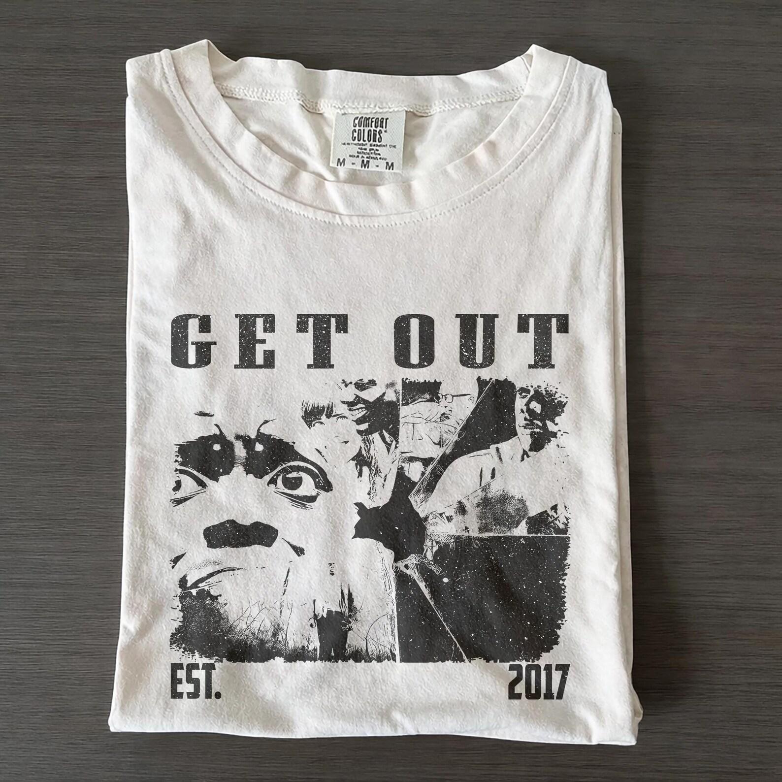 Get Out Movie T shirt, Comfort Colors Horror Film Fan Gift XL