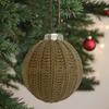 Heklede kuler Julepynt Håndlaget Strikket Kule Juletrepynt Rustikk Hengende Dekorasjon for Vinterferie Hjemmedekor