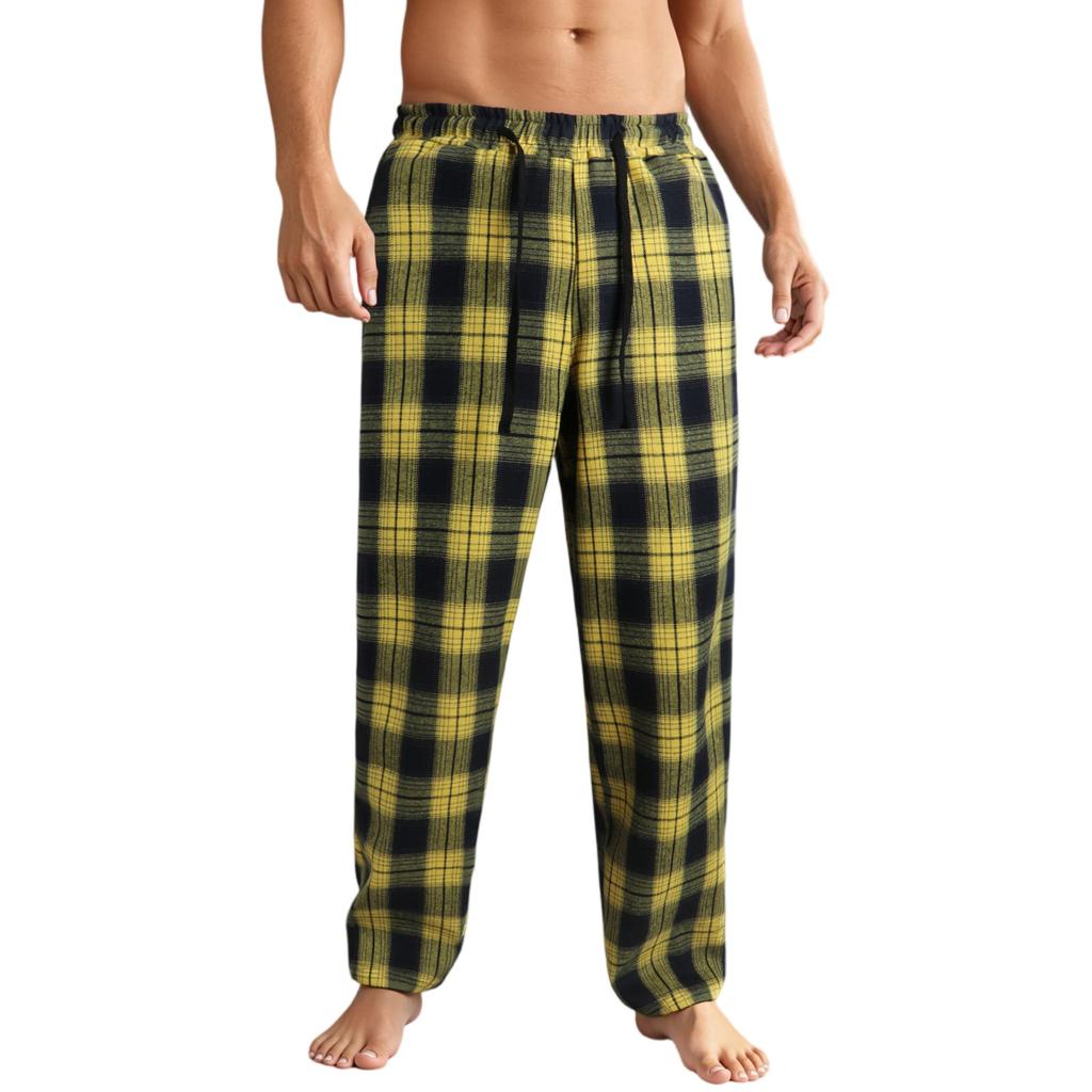 Men's Plaid Stripe Casual Pants Men's Casual Fashion Pajama Pants