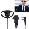 2 Pin Walkie Talkie Headset with MIC PTT D-Shape Earphone Earpiece Headphone Accessories for Baofeng Kenwood Puxing TYT Radio