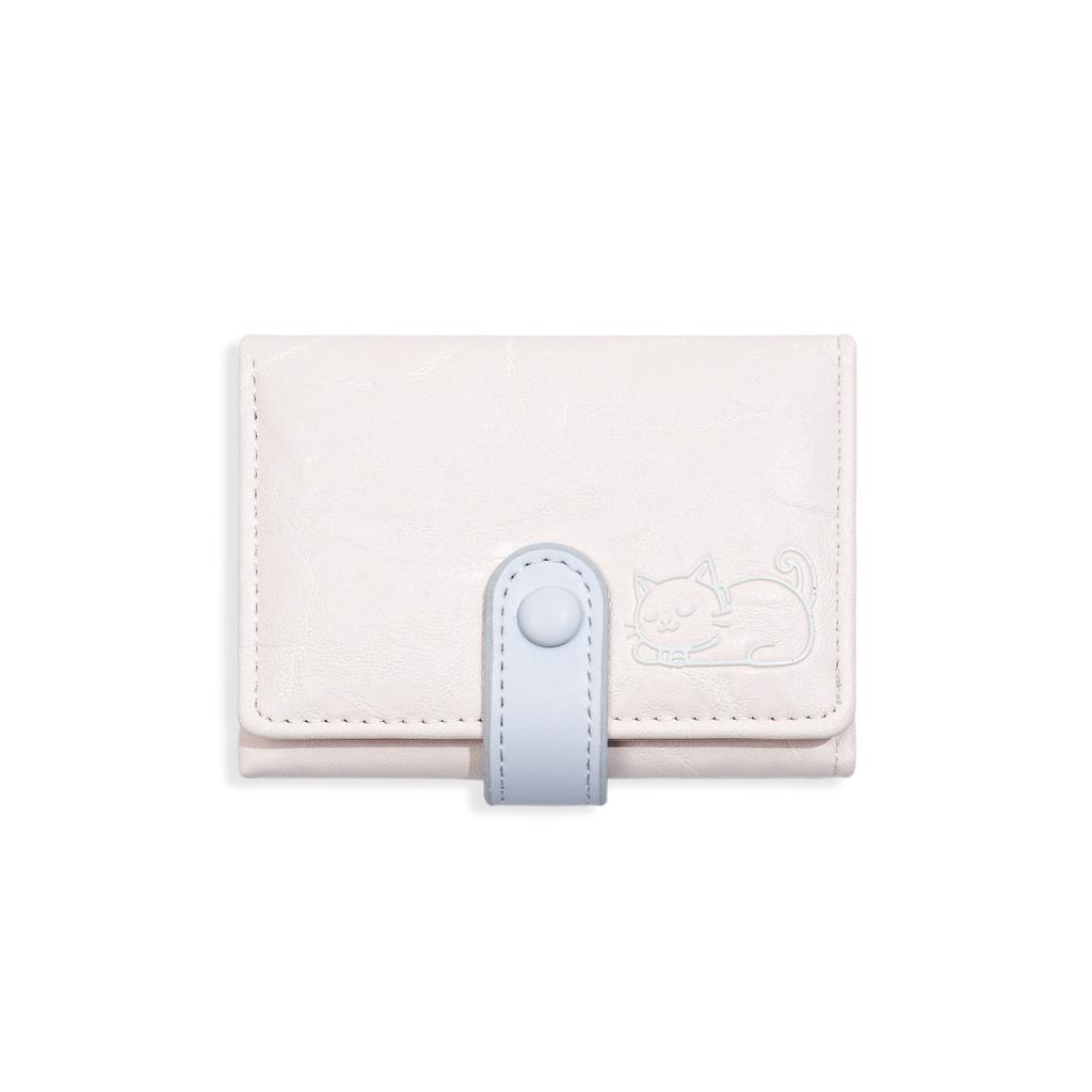Cute Cat PU Leather Wallets Large Capacity Trifold Wallet Multi-Card Slot Purse Fashion Portable Card Holder Women Clutch Bag