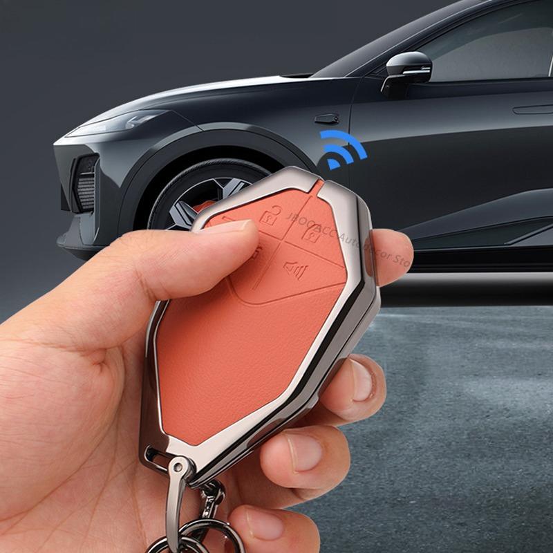 For Changan Deepal S07 S7 Car Keychain Protective Shell Car Key Holder Key Case Cover Smart Key Fob Bag Protector