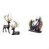Reindeer Elk Swan Couple Resin Sculpture Figurine European Art Animal Statue Collection for Cabinet
