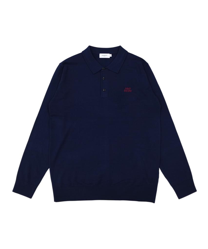 MONBIRDIE GOLF Men'S Gentle Basic Polo Knit Navy
