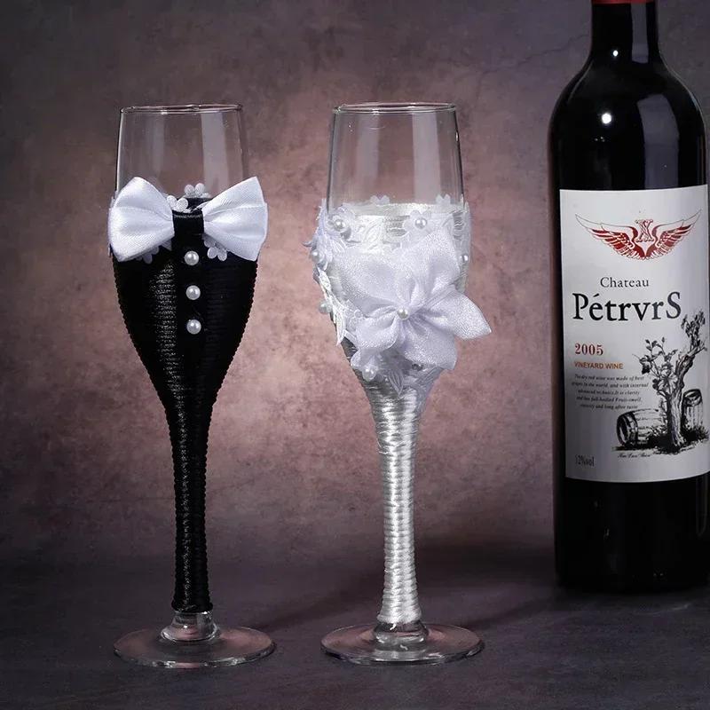 1 Paar Luxus-Rotwein-/Champagnergläser im chinesischen Liebhaberstil, Hochzeitsgeschenk, Weinpaarung für Paare, Hochzeitskelch, Partyzubehör