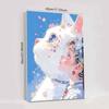 Crystal Pearl Painting 5D DIY Frame Decoration Painting White Cat Home Wall Decoration Transparent Pearl Gemstone Painting Picture Art Crafts