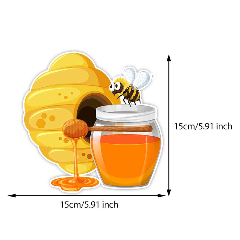 Bee Honey Car Stickers Decal Vinyl Detachable Waterproof Outdoor Car Bumper Window Notebook Computer Decoration Car Accessories TM297