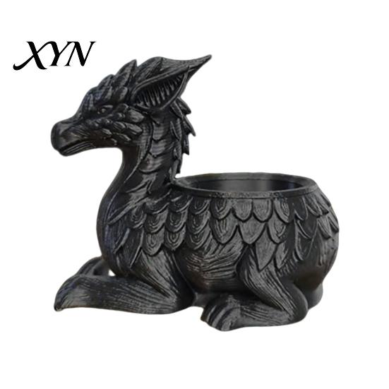 Mini Flower Pot 3D Printed Dragon Planter Pot, Succulents Herb Plants PLA Indoor Outdoor Container, Home Balcony Desktop Decoration