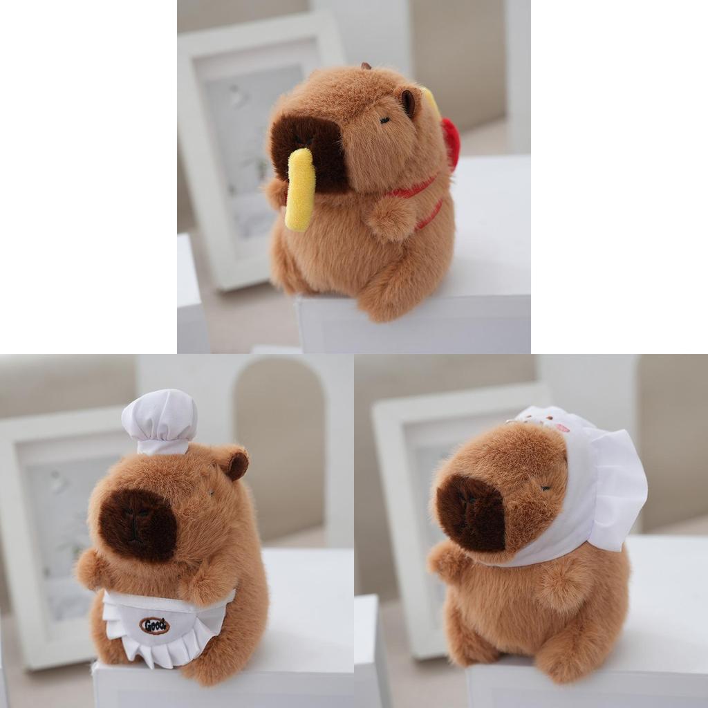 Fun Capybara Keychain Plush Toy Cuddly And Adorable Water Capybara Doll For Trendy Accessories