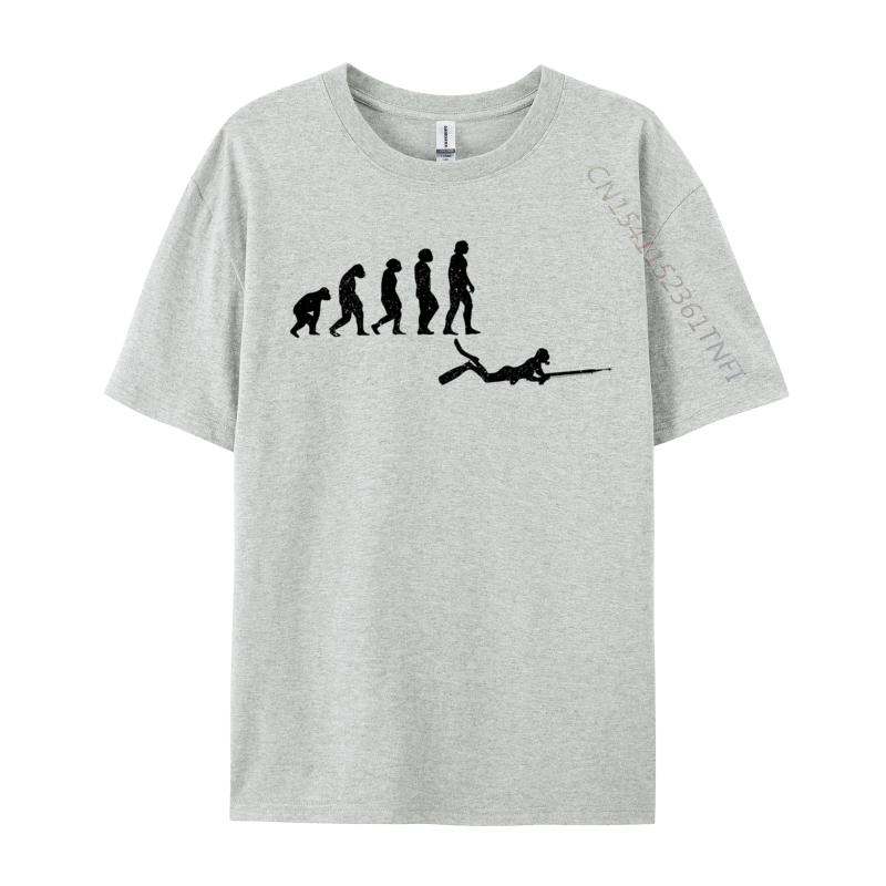 Spear Fishing Evolution Spearfishing Funny Fisherman Cheap Soccer Heartbeat Normal T-Shirt Adult Tops Shirts Normal Tee-Shirt