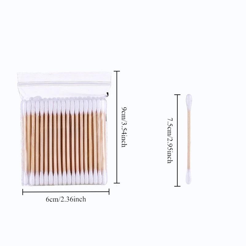 Double-ended Cotton Swabs - Precision Pointed and Rounded, Sterile Cosmetic Cotton Swabs, Makeup Remover Cotton Swabs