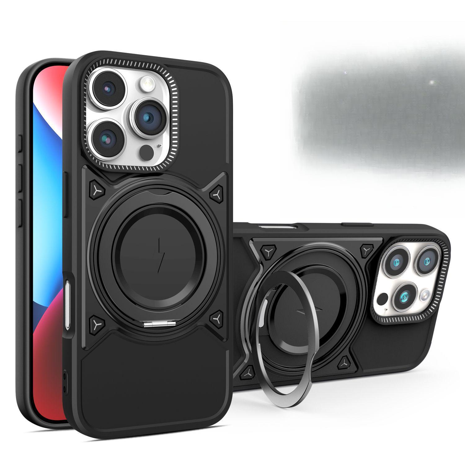 

Простой однотонный чехол Ins с магнитным держателем 360 градусов для iPhone 16 / iPhone 15/14 Pro Max, защитный чехол Apple 16Plus