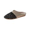 Round-toed, Closed-toe, Half-slipper Women's Shoes, Flat, Lazy, One-foot, Hollowed-out Flip-flops