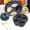 4 Grid Egg Holder, High-Temperature Resistant Silicone Egg Cooker for Home Kitchen  Ideal for Steaming Eggs for Family Breakfast
