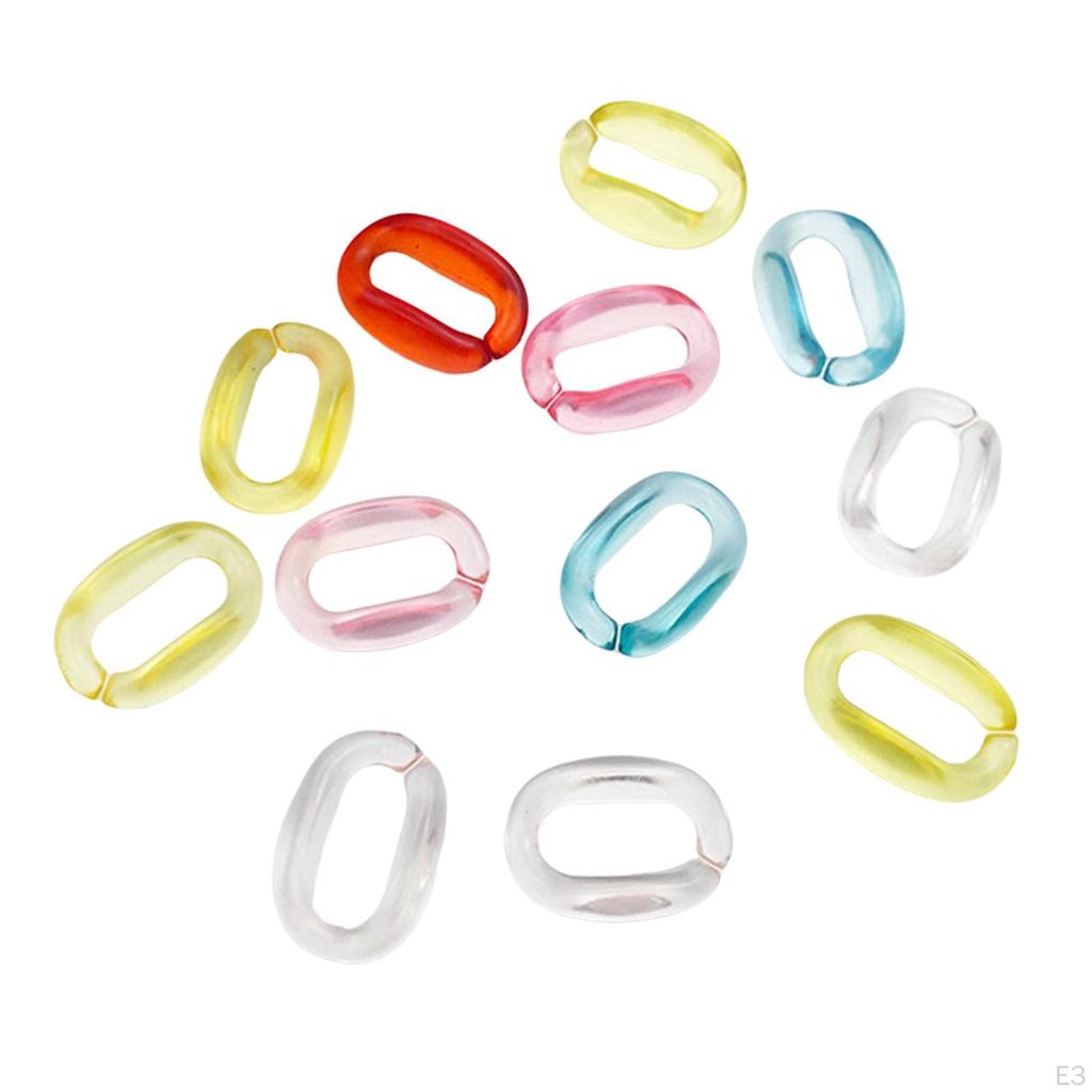 300Pcs Acrylic Assorted Color Linking Rings Connectors for Glasses Bags Earring Necklace Jewelry