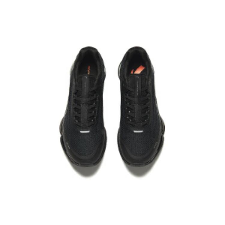 New Anta Running Collection Cushioning, Wear Resistant Low Top Running Shoes Men's Black Green 112415501-3