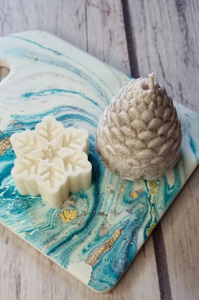 Gift Set of Candles, Handmade Candles from Eco Wax NWN-125 NeedleWoman   Scandinavian Snowflake (76681017)