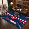 Boston Red Sox Personalized Crystal Velvet Carpet, Customized Name Text Soft Anti‑Slip Rug for Living Room Bedroom