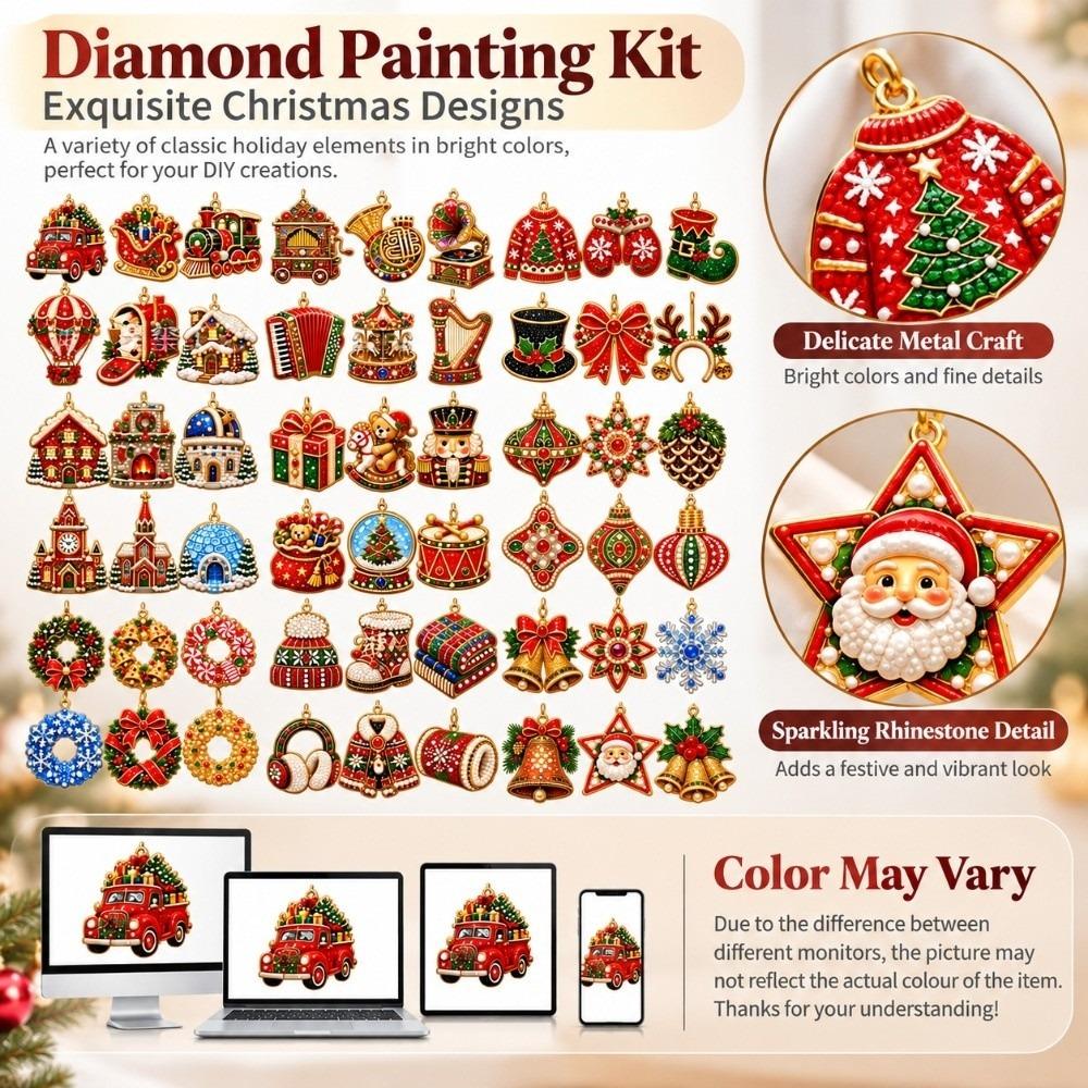 6pcs/set Acrylic Round Board Suncatcher Craft Kit Christmas Decor Craft  Christmas Festival