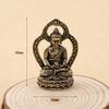 New retro brass ornament, car keychain pendant, Buddha statue safety pendant, handmade collection