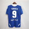 Maillot domicile bleu rétro Chelsea en gros N°. 9 Torres Non. 11 Drogba maillot de football classique pour adulte