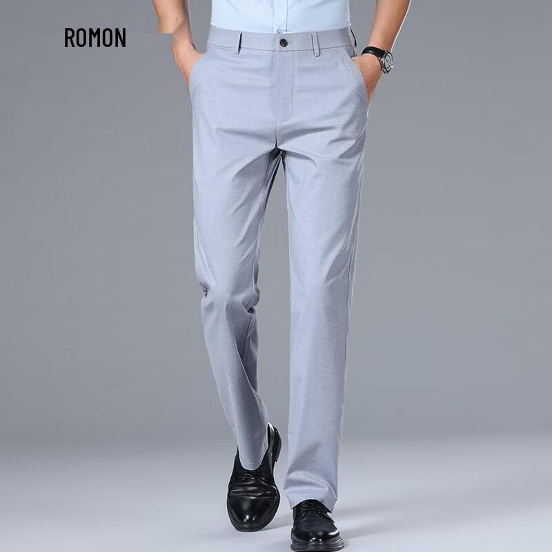 ROMON Men's Antibacterial Mint Sun Protection Straight-Leg Casual Pants