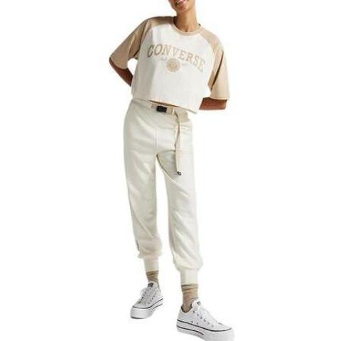 (WMNS) Converse Retro Cropped T-Shirt Asia Sizing Egret Women s 10026050-A02 S