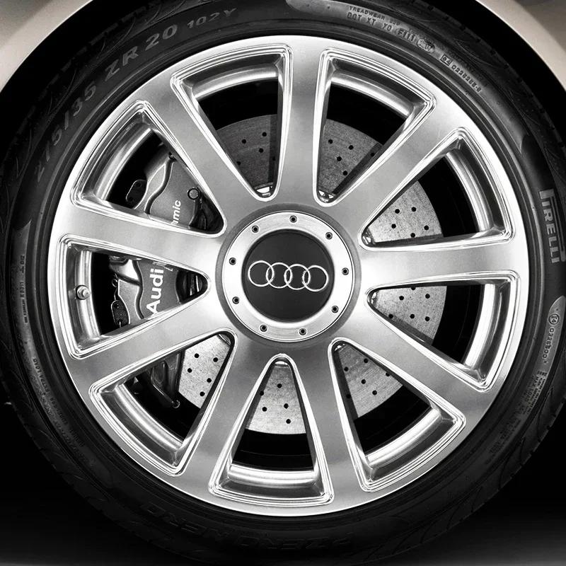 4Pcs 146mm 8D0601165K Grey Black ABS