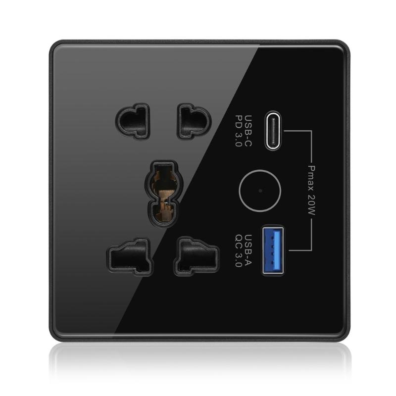 WiFi Universal Wall Socket Multifunction Power Plug Socket USB Charging AC100V-240 Intelligent Wall Outlet Switches